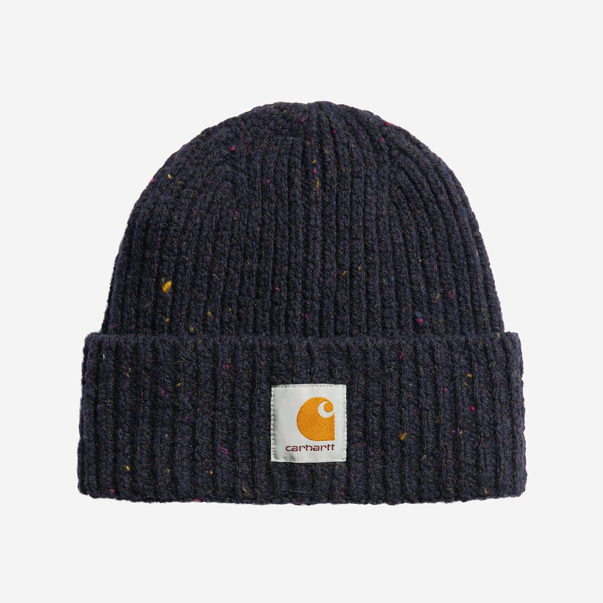 Bonnet Carhartt WIP Anglistic moucheté, coloris bleu marine
