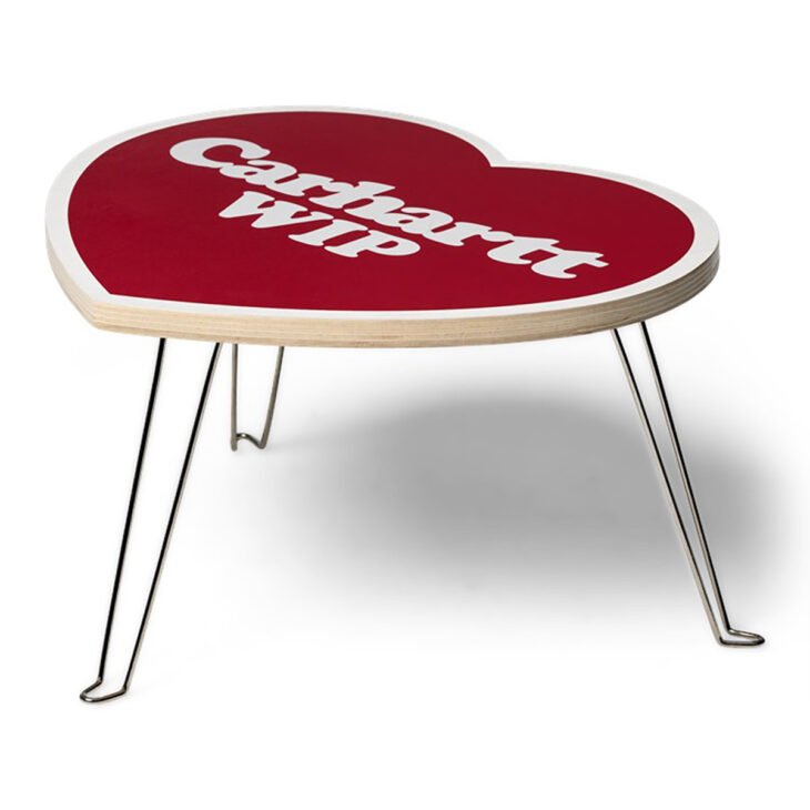Carhartt Wip . Heart Folding Table . Scarlet White