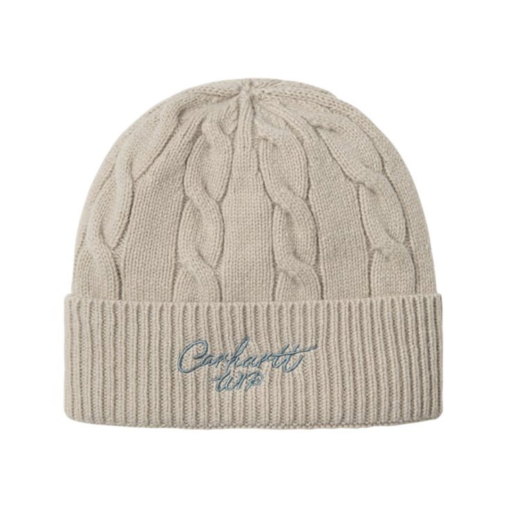 Carhartt Wip . Signature Cable Beanie . Fleur de Sel Citadel