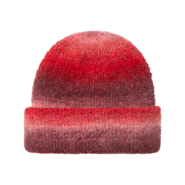 Carhartt Wip . Tony Beanie .Tony Stripe Jacquard Palisander Glassy Pink