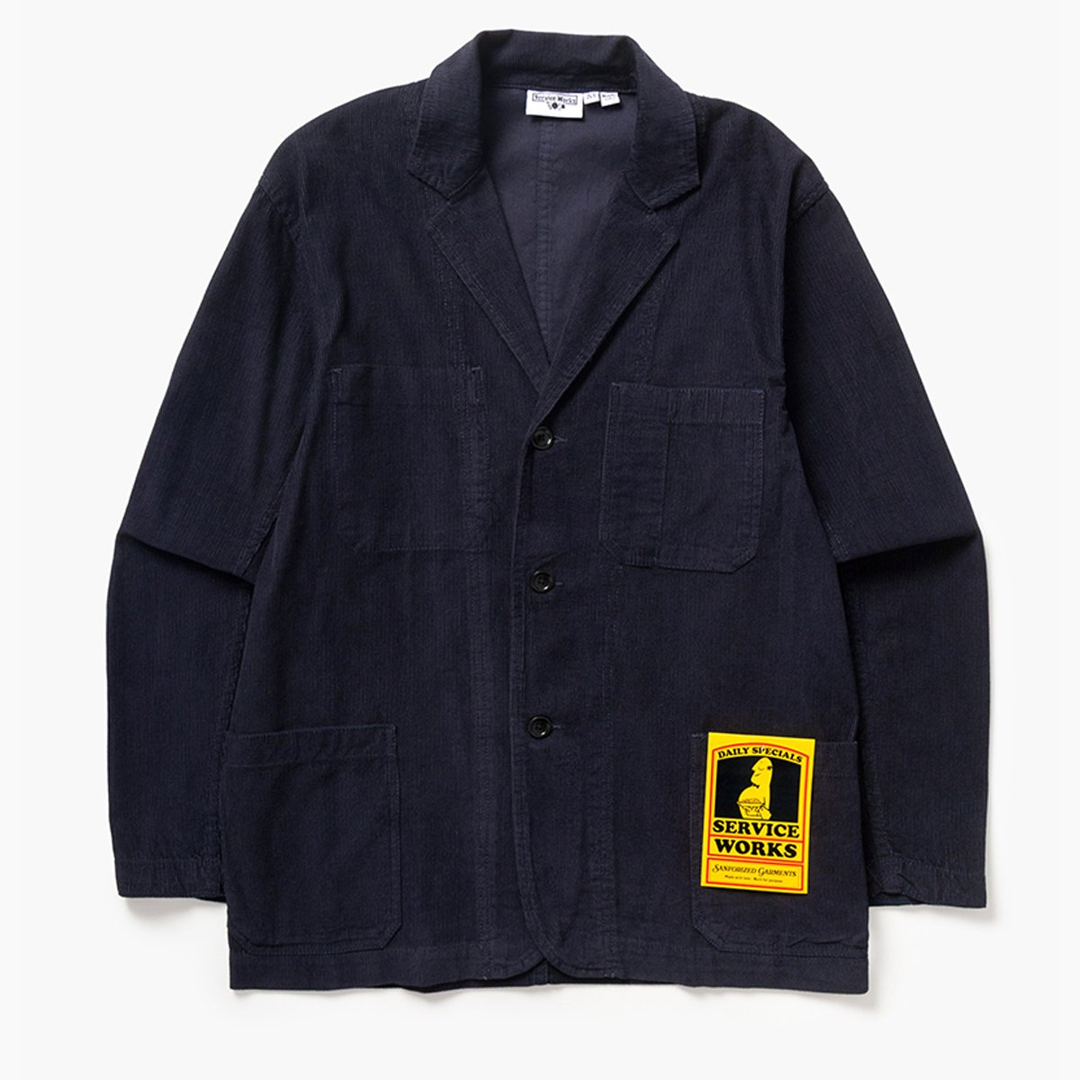 Veste Service Works Fine Cord Server Suit Jacket, coloris dark navy