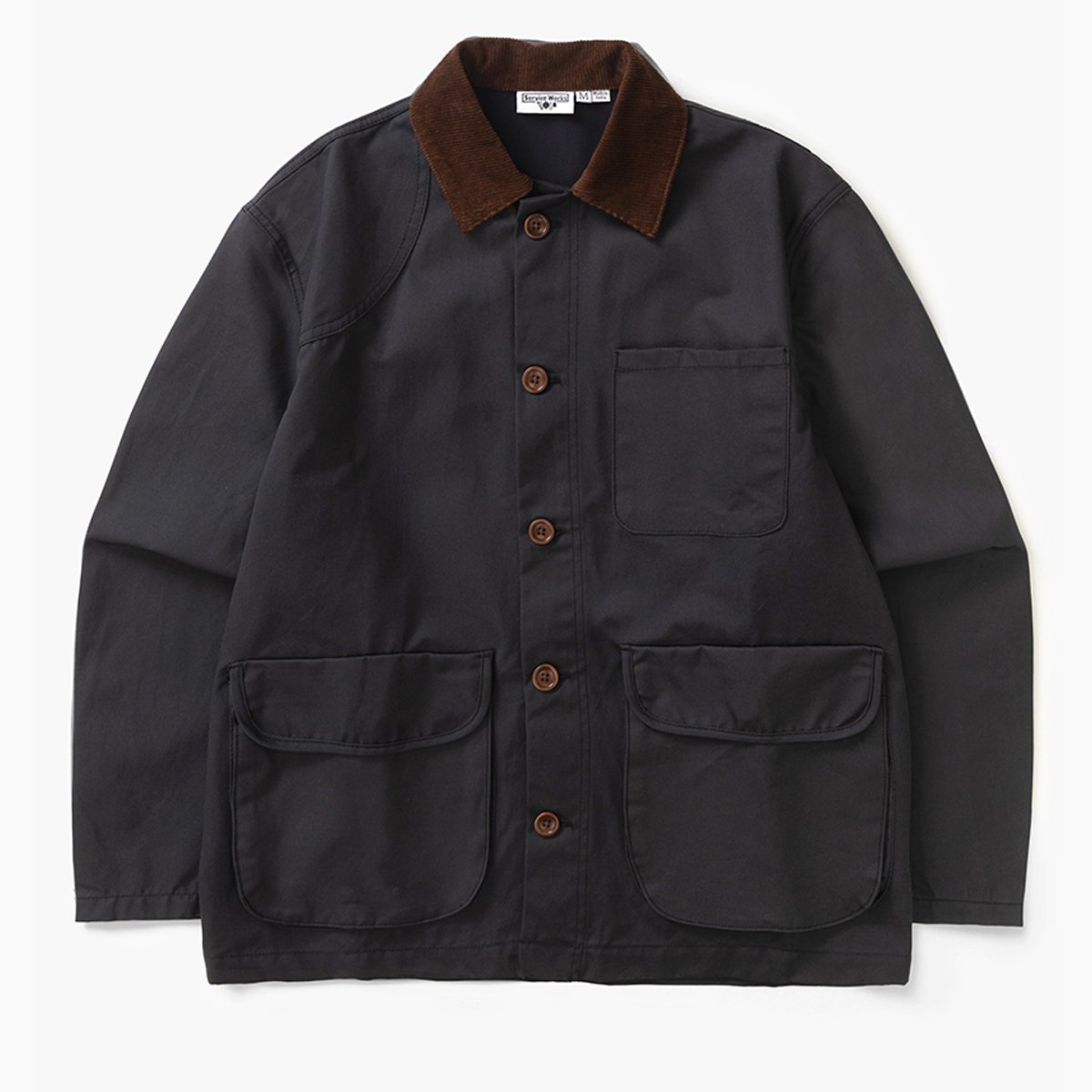 Veste cirée Service Works Waxed Barn Coat, coloris black