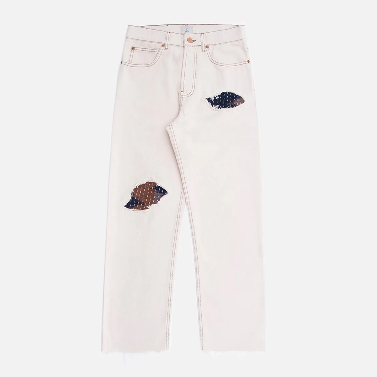 Jean Wooden Original Vintage Patch Cut, coloris écru